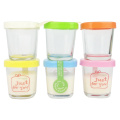 Food Packaging Very Cheaper Wide Mouth Glass Square Shape Pudding Bottle